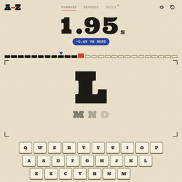 Alphabet Typing Speed