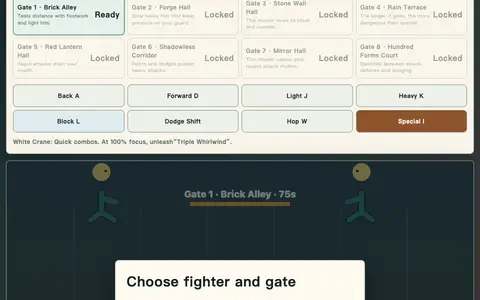 Alley Dojo Duel: Eight Gates