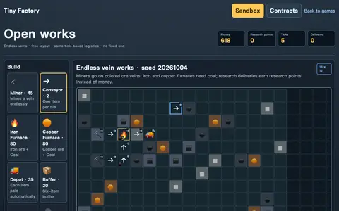 Tiny Factory: Open Works & Twelve Contracts